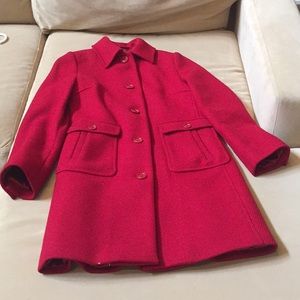 J Crew red coat